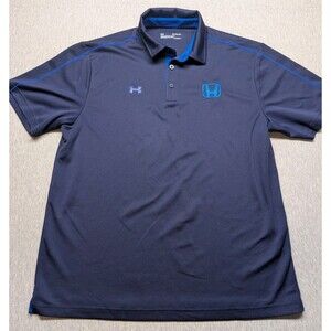 Honda Embroidery Under Armour Mens Tech Golf Polo Shirt  Fit Navy Size XL
